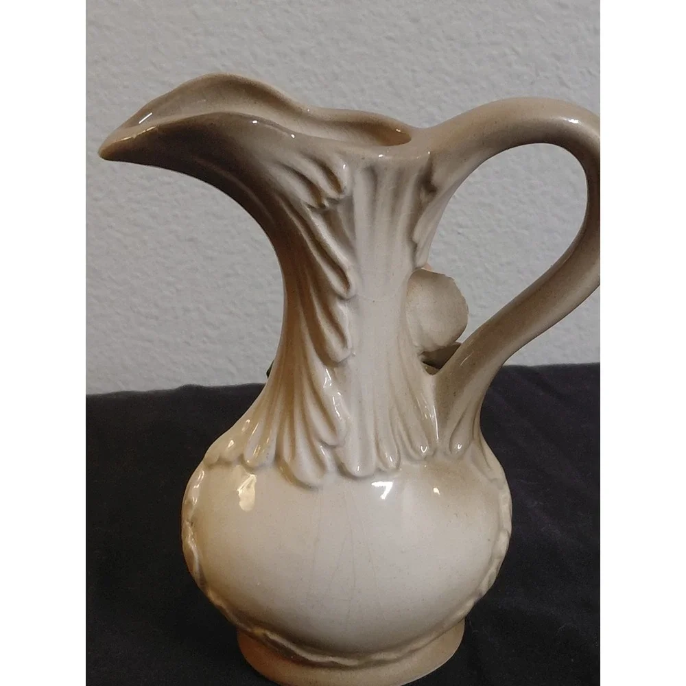 Vintage Nuova Capodimonte Italy Miniature Porcelain Flower Pitcher Vase 6